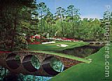 Unknown 12th-hole-augusta-golden-bell painting